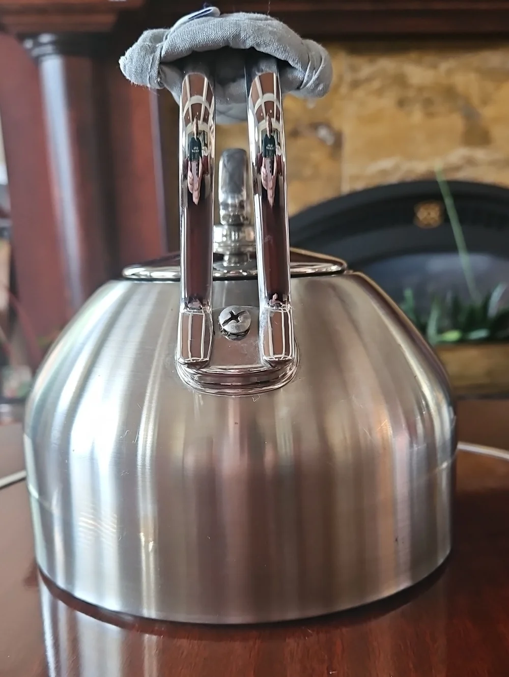 Chantal Classic Stainless Steel Tea Kettle with Hohner Harmonica Whistle & Mitt